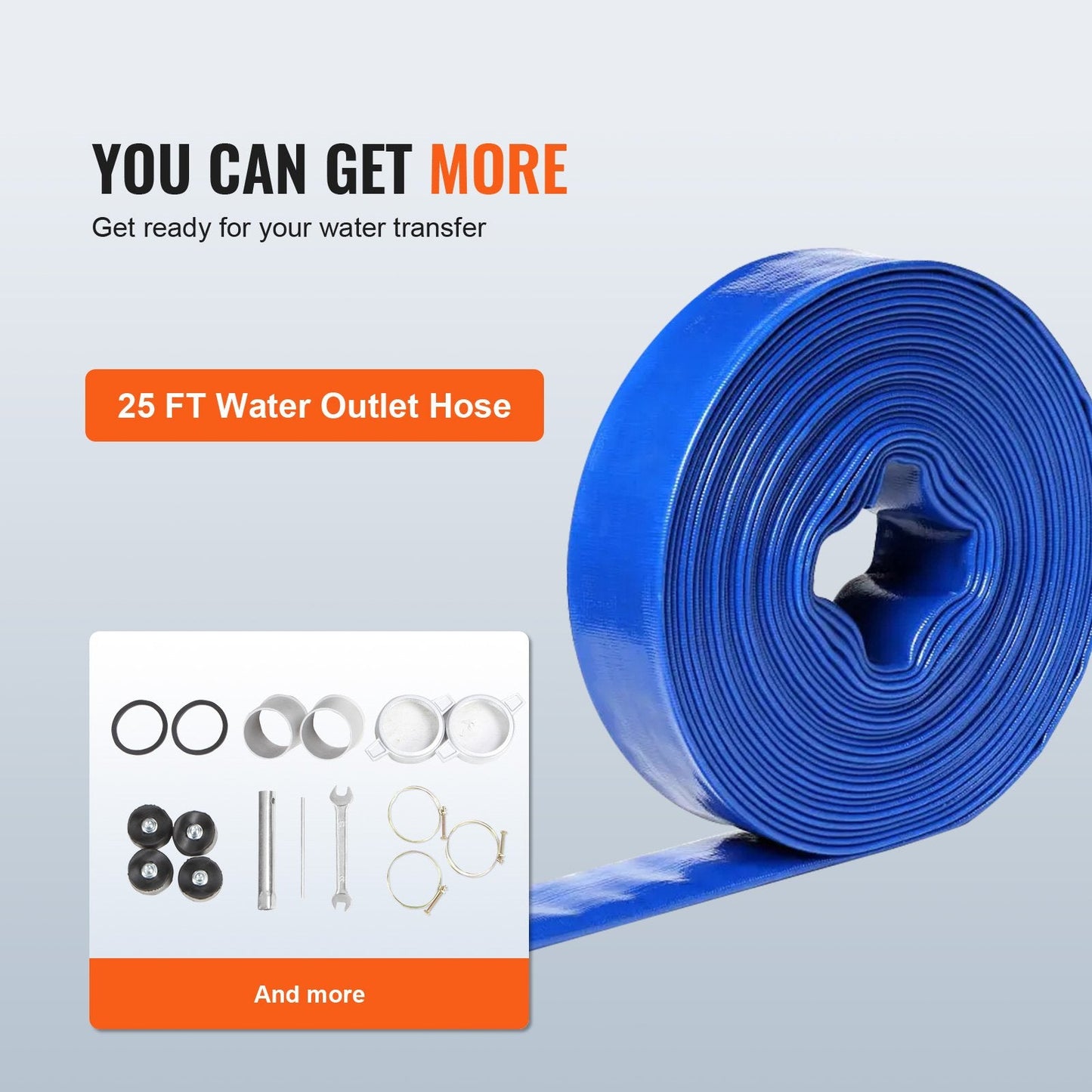 Powerful 7HP Gasoline Water Pump, 265 GPM, 43m Lift, 7m Suction, Portable