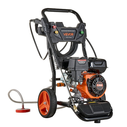Gas Pressure Washer 3600 PSI and 9.8 L/min, Full Copper Pump, Spray Gun and Wand, 5 Nozzle Set, 7.9m Hose Gas Powered Pressure Washer for Cars, Fences, Driveways, Homes, Patios, Furniture