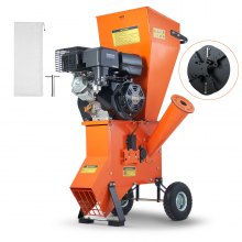 12 HP Gas-Powered Wood Chipper Shredder Mulcher, 6.7m Capacity, 420cc Engine