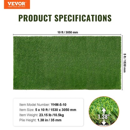 Artificial Grass Rug - 1.5 x 3 m, 35 mm Pile, Outdoor Patio & Entryway Mat