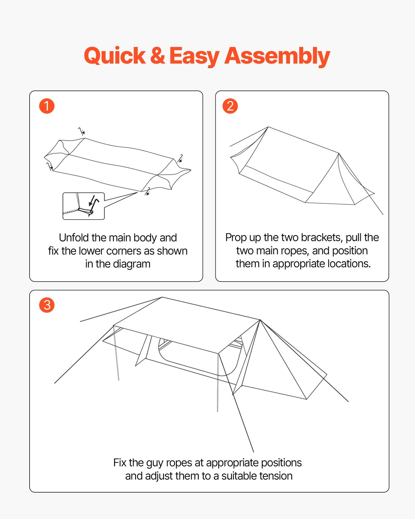 Camping Hot Tent, Lightweight Bushcraft Tent with Stove Jack & 2 Tarp Poles, Waterproof Winter Hot Tents Shelters, Portable 4 Season Tents for 2 Persons Hiking Fishing Hunting Backpacking