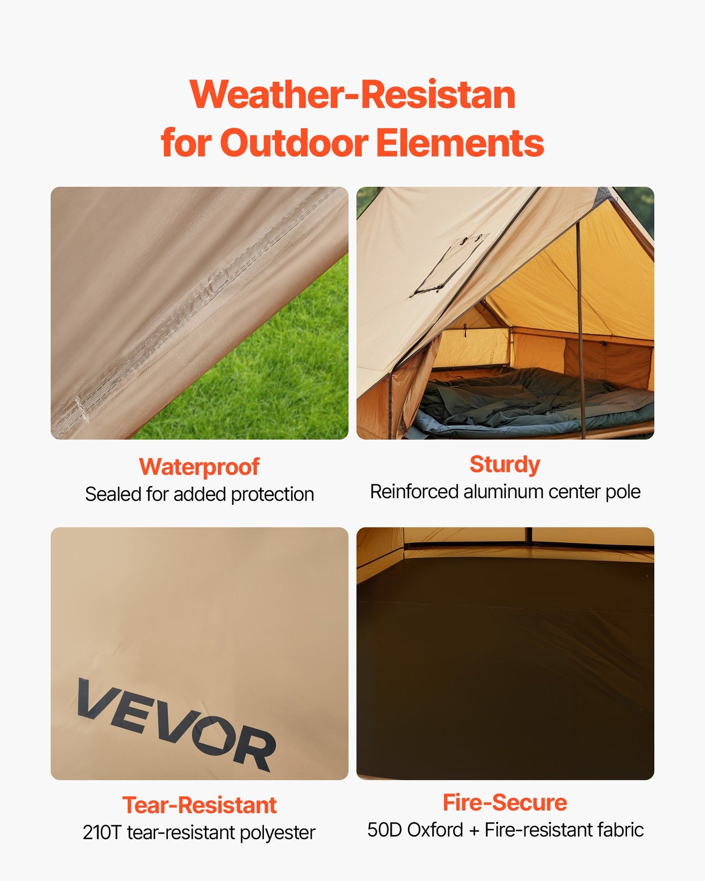 Camping Hot Tent, 2 Persons Cabin Tent with Stove Jack & Poles, Waterproof Winter Tents Shelters with Fireproof Ground Mat, Portable 4 Season Tents for Hiking Fishing Hunting Backpacking