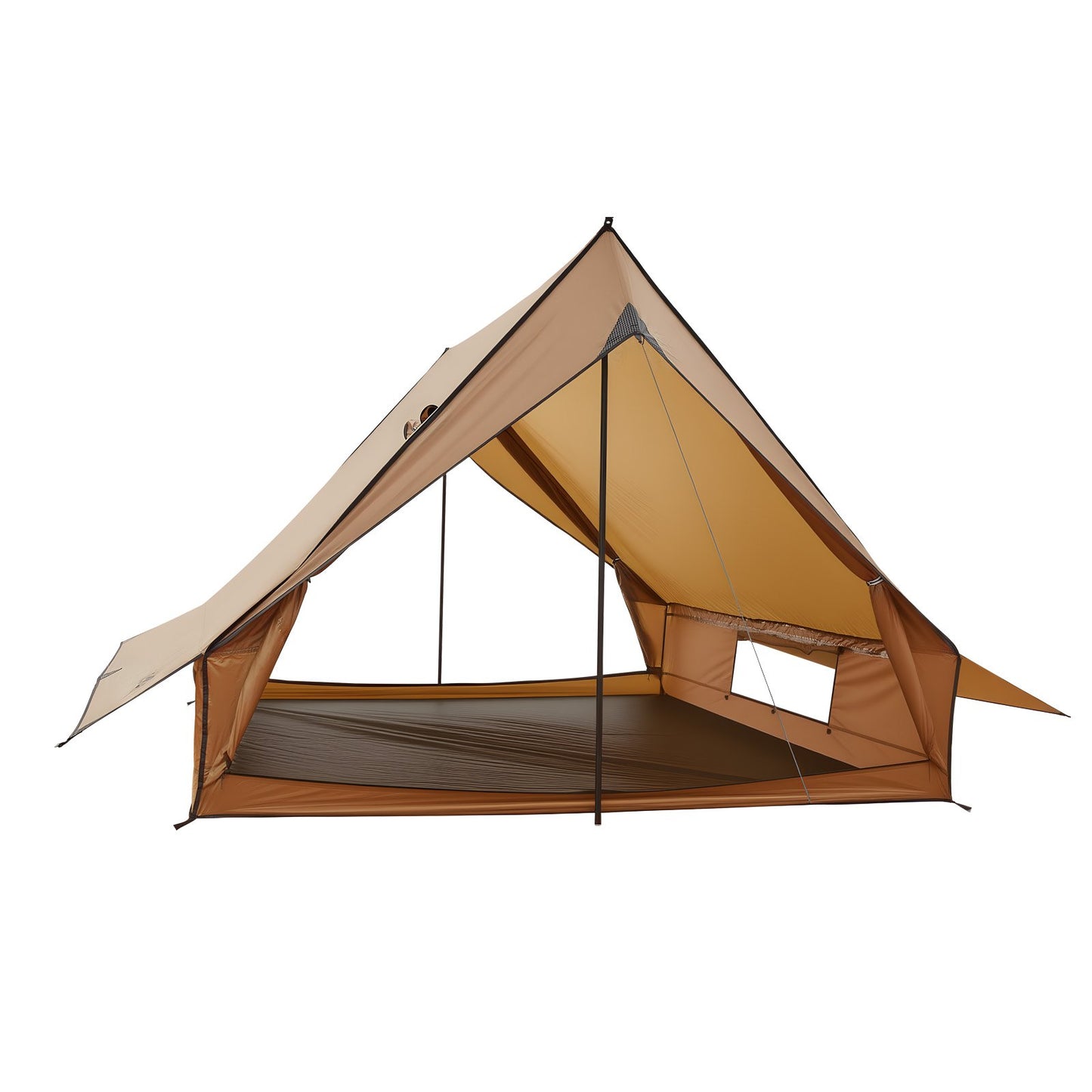 Camping Hot Tent, 2 Persons Cabin Tent with Stove Jack & Poles, Waterproof Winter Tents Shelters with Fireproof Ground Mat, Portable 4 Season Tents for Hiking Fishing Hunting Backpacking