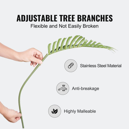 1.8m Tall Lifelike Artificial Palm Tree for Indoor & Outdoor Decor