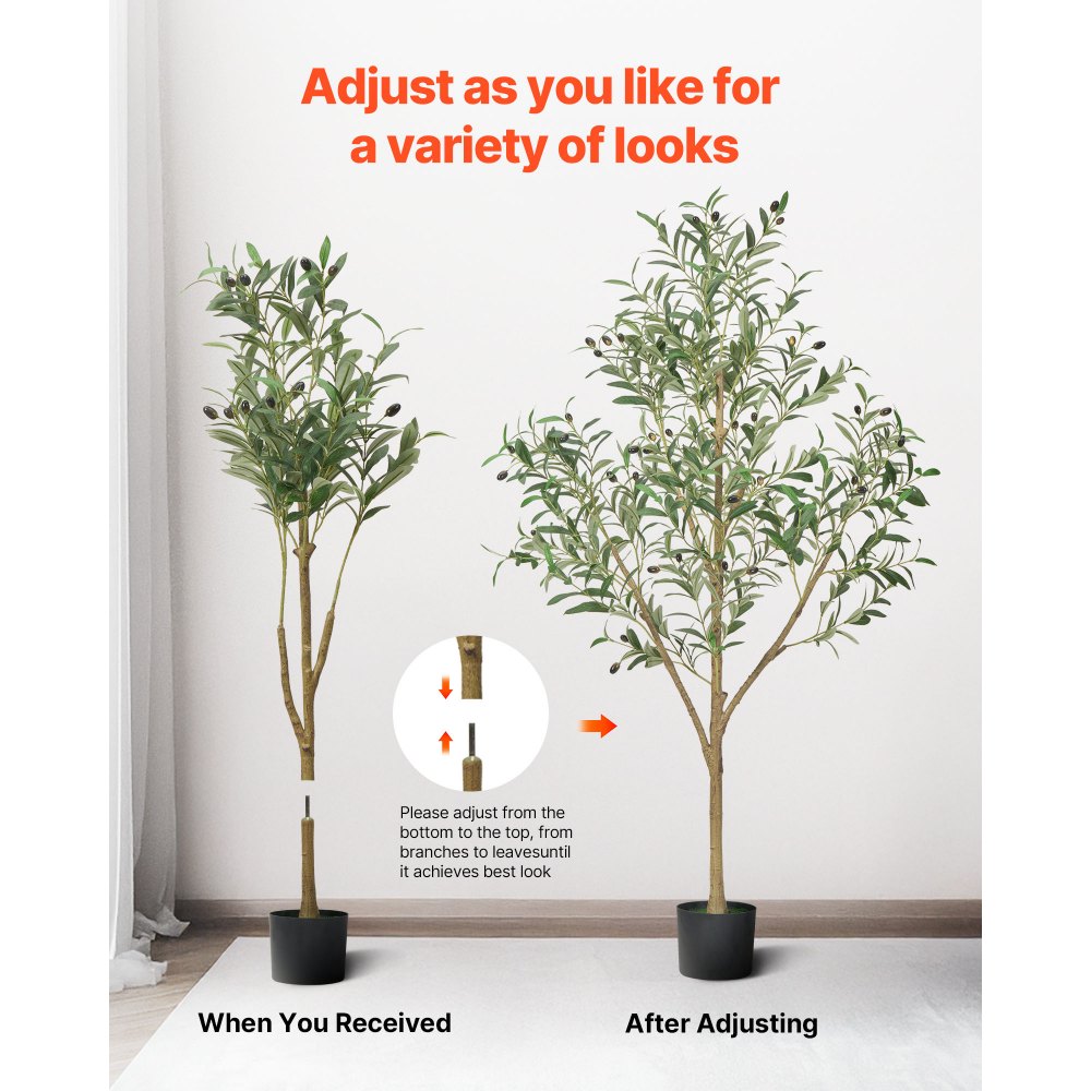 150cm Artificial Olive Tree Tall Fake Plant with Pot for Home Office
