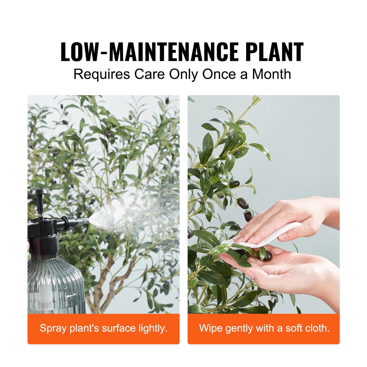 VEVOR Artificial Olive Tree, 15.2cm Tall Faux Plant, Secure PE Material & Anti-Tip