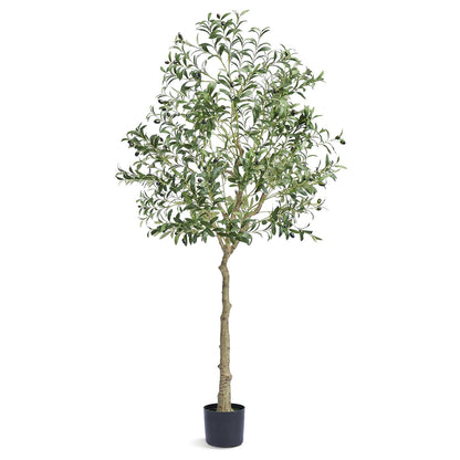 Lifelike 1.52m Artificial Olive Tree with Secure Base for Indoor/Outdoor Decor