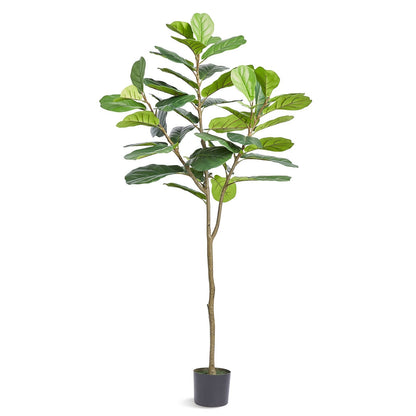 Lifelike 1.52m Fiddle Leaf Fig Tree, Secure PE, Anti-Tip, Easy Assembly