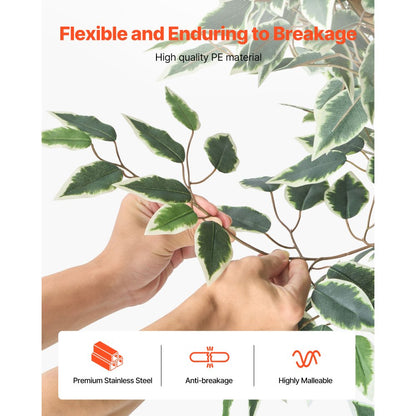 180cm Artificial Ficus Tree Tall Faux Plant with Pot for Indoor Decor