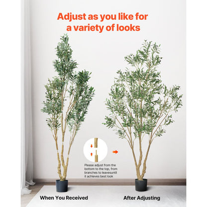 240cm Artificial Olive Tree Tall Fake Plant with Pot for Home Office