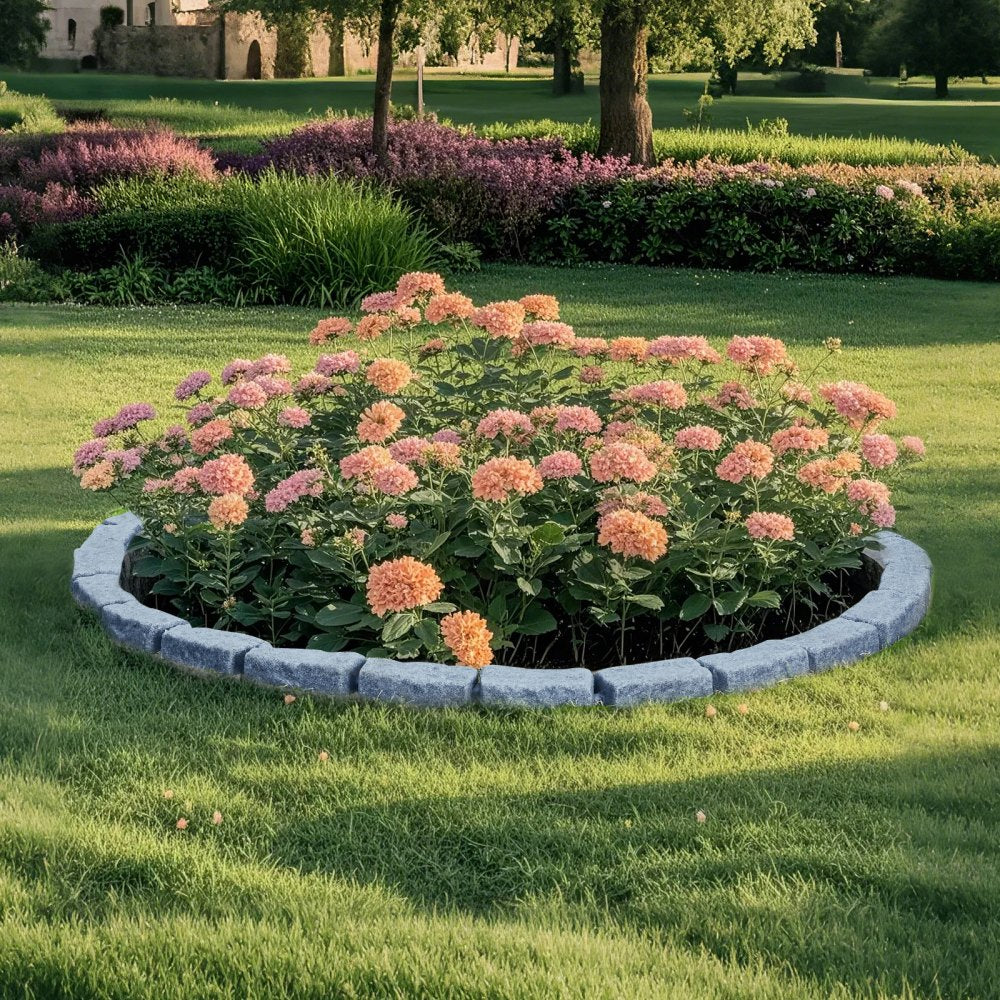 Fake Stone Landscape Edging 1180 x 95 x 57 mm Garden Lawn Edging for Walkway Sandstone Gray