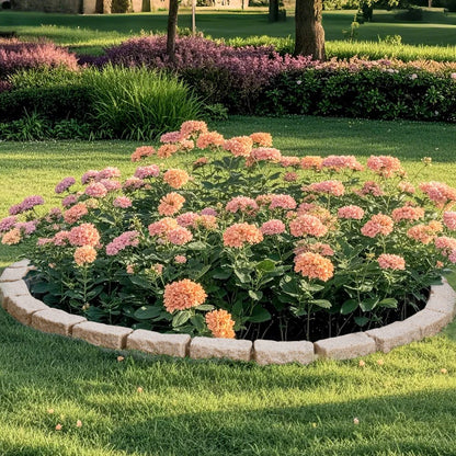 Faux Stone Landscape Edging 1180 x 95 x 57 mm Garden Lawn Edging for Walkway Brown