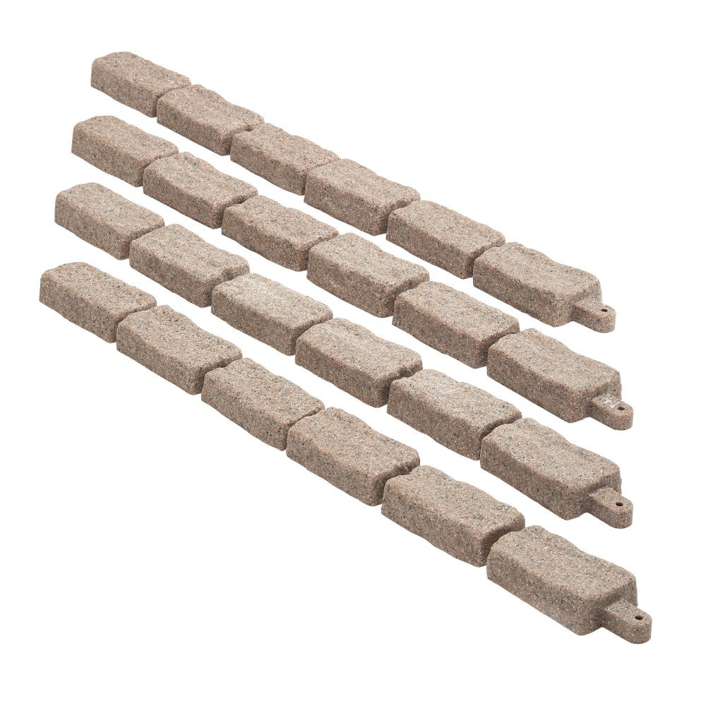 Faux Stone Landscape Edging 1180 x 95 x 57 mm Garden Lawn Edging for Walkway Brown