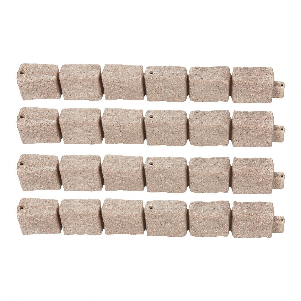 VEVOR Faux Stone Landscape Edging 46.8x3.9 in Lawn Edging Fade-Resistant