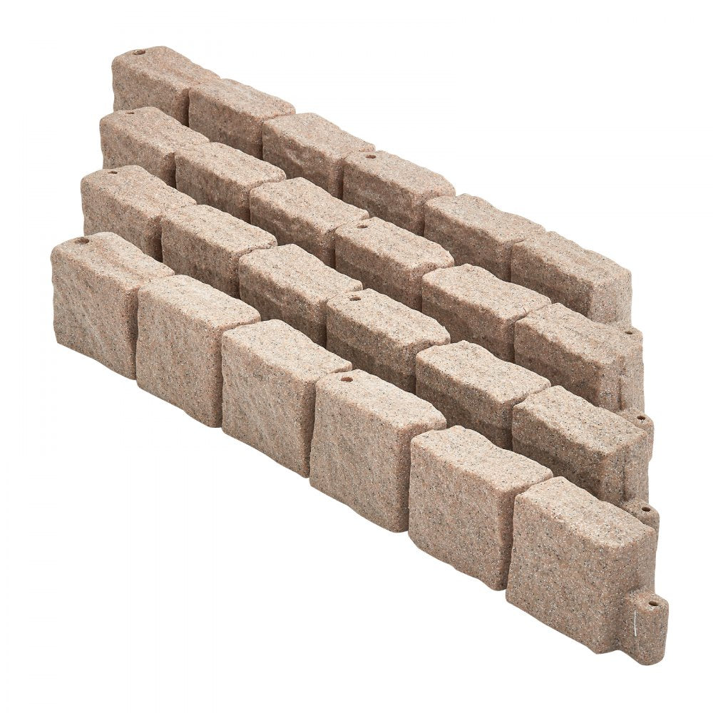 VEVOR Faux Stone Landscape Edging 46.8x3.9 in Lawn Edging Fade-Resistant