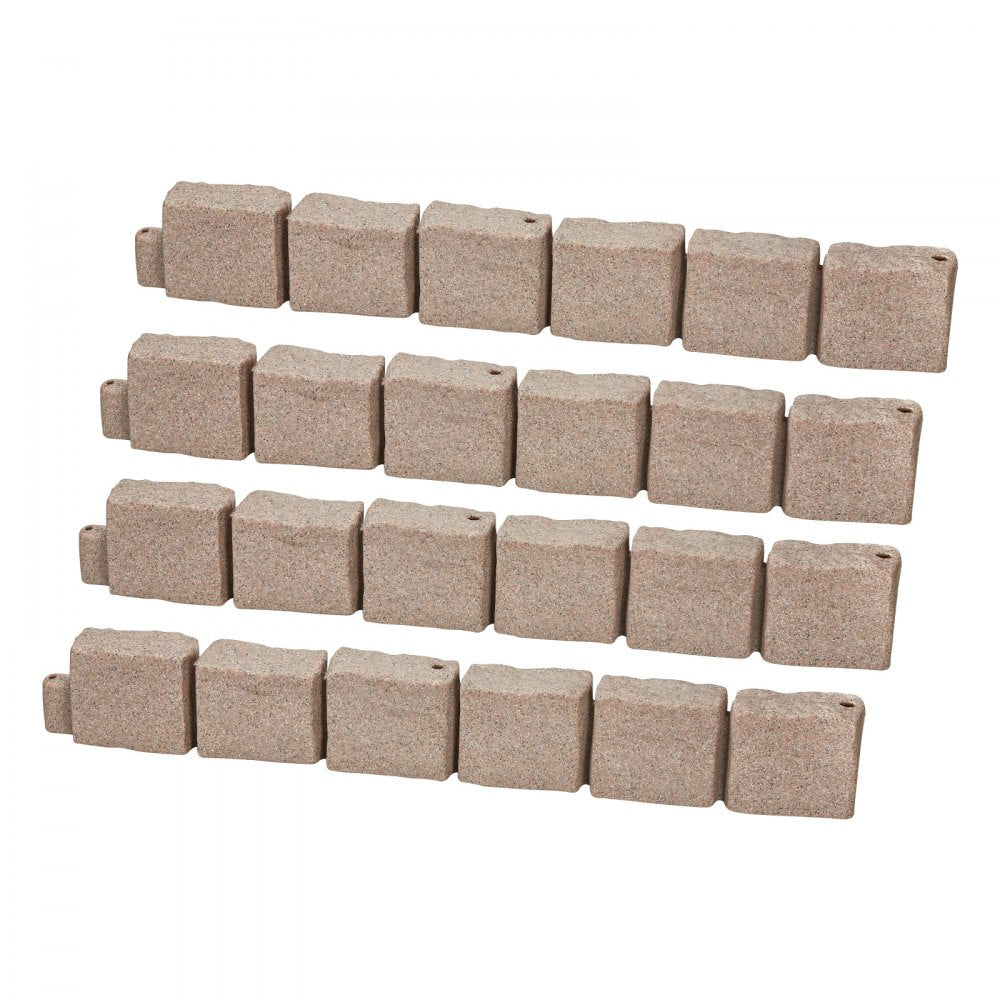 VEVOR Faux Stone Landscape Edging 46.8x3.9 in Lawn Edging Fade-Resistant