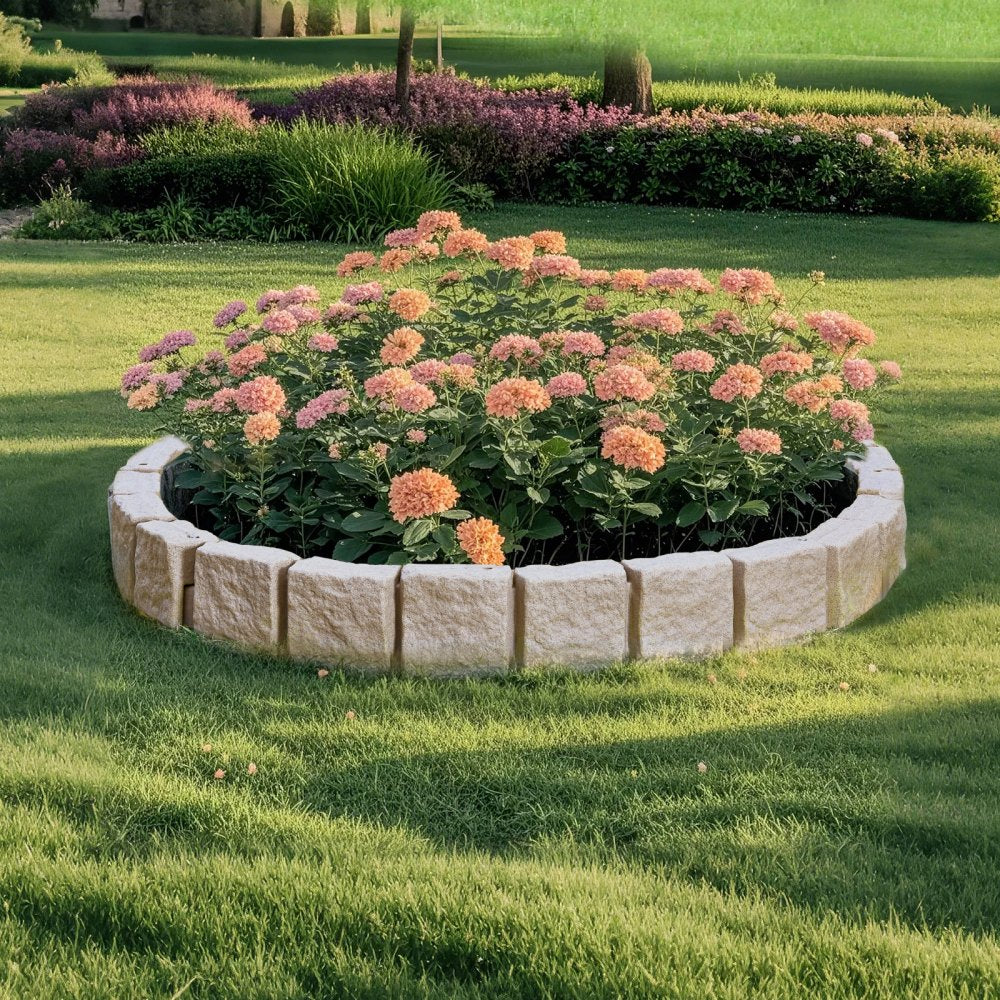 VEVOR Fake Stone Landscape Edging 46.8x3.9 in Lawn Edging Fade-Resistant