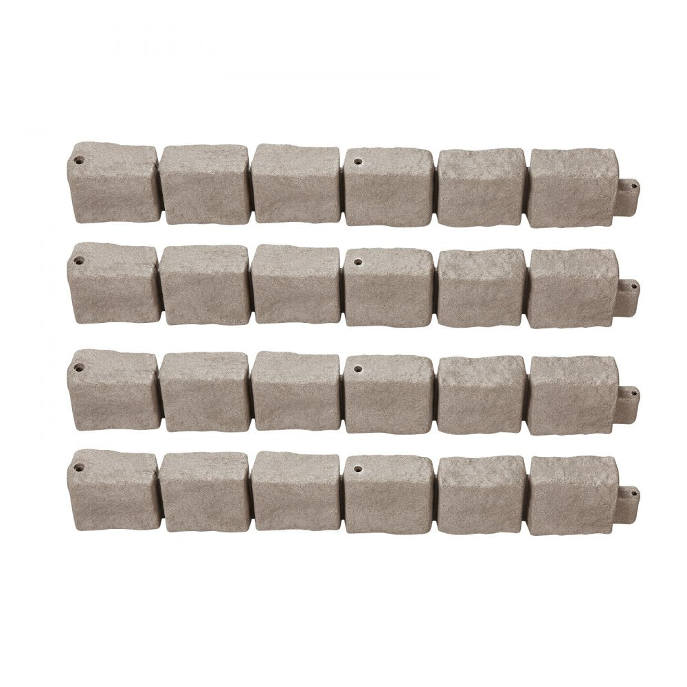 VEVOR Fake Stone Landscape Edging 46.8x3.9 in Lawn Edging Fade-Resistant