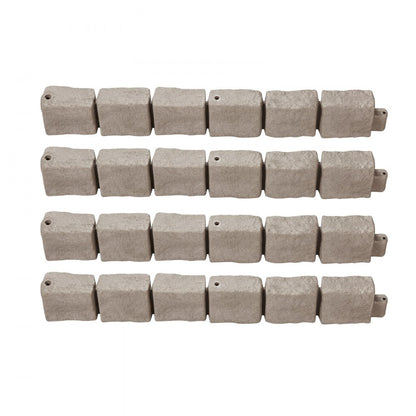 VEVOR Fake Stone Landscape Edging 46.8x3.9 in Lawn Edging Fade-Resistant