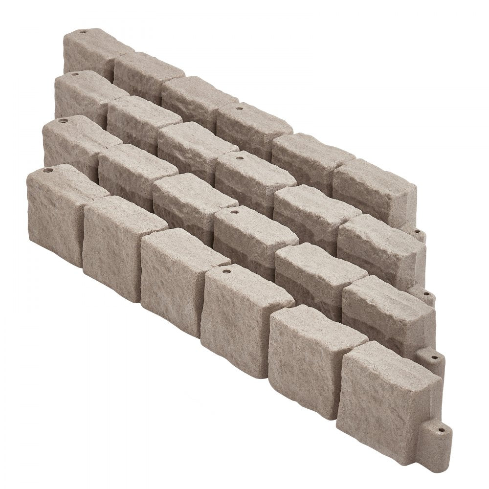 VEVOR Fake Stone Landscape Edging 46.8x3.9 in Lawn Edging Fade-Resistant