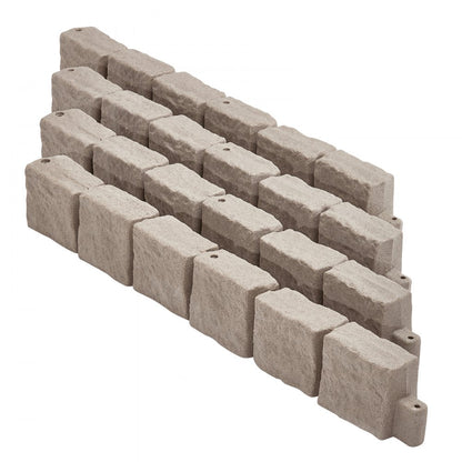VEVOR Fake Stone Landscape Edging 46.8x3.9 in Lawn Edging Fade-Resistant