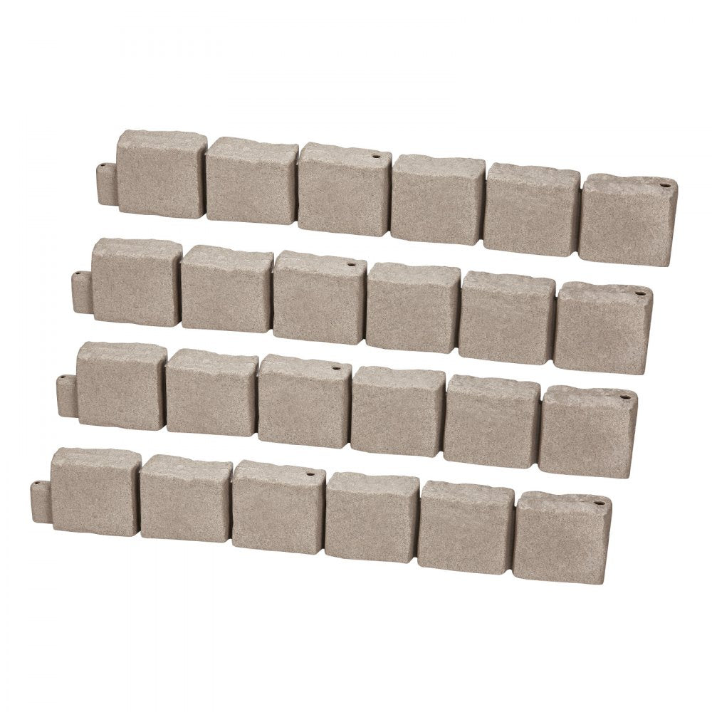 VEVOR Fake Stone Landscape Edging 46.8x3.9 in Lawn Edging Fade-Resistant