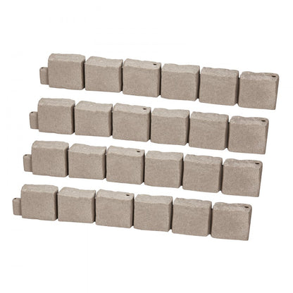 VEVOR Fake Stone Landscape Edging 46.8x3.9 in Lawn Edging Fade-Resistant