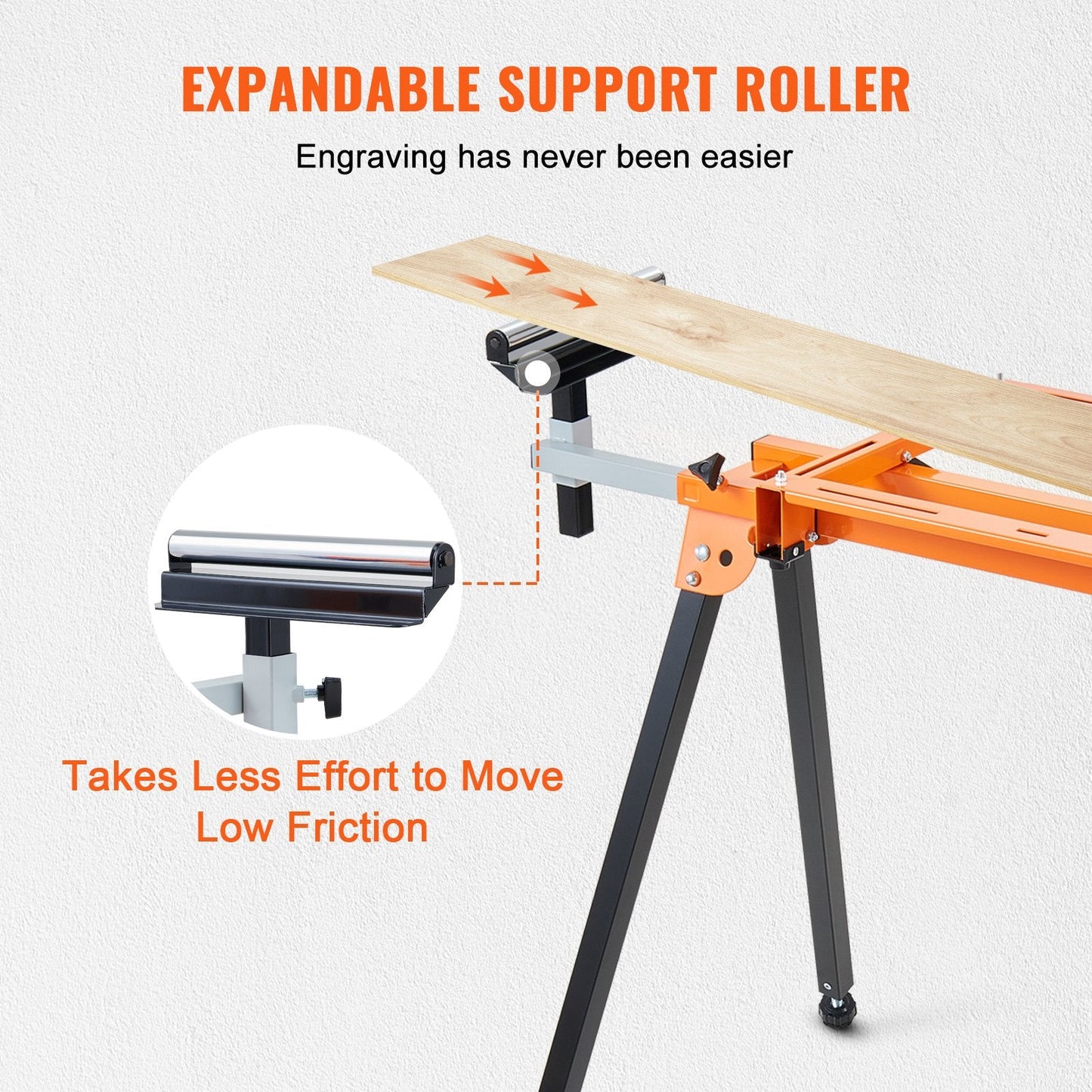 Adjustable Miter Saw Stand with Sliding Rail, Supports up to 150 kg, 2 Meter Length