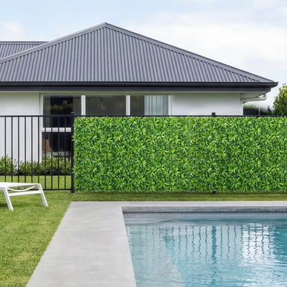 Artificial Plant Wall, 101.6 x 304.8 cm Artificial Boxwood Panels, Sun Protection Greenery Backdrop Privacy Hedge Fence, Fake Grass Screen for Wedding, Indoor, Outdoor Garden, Backyard