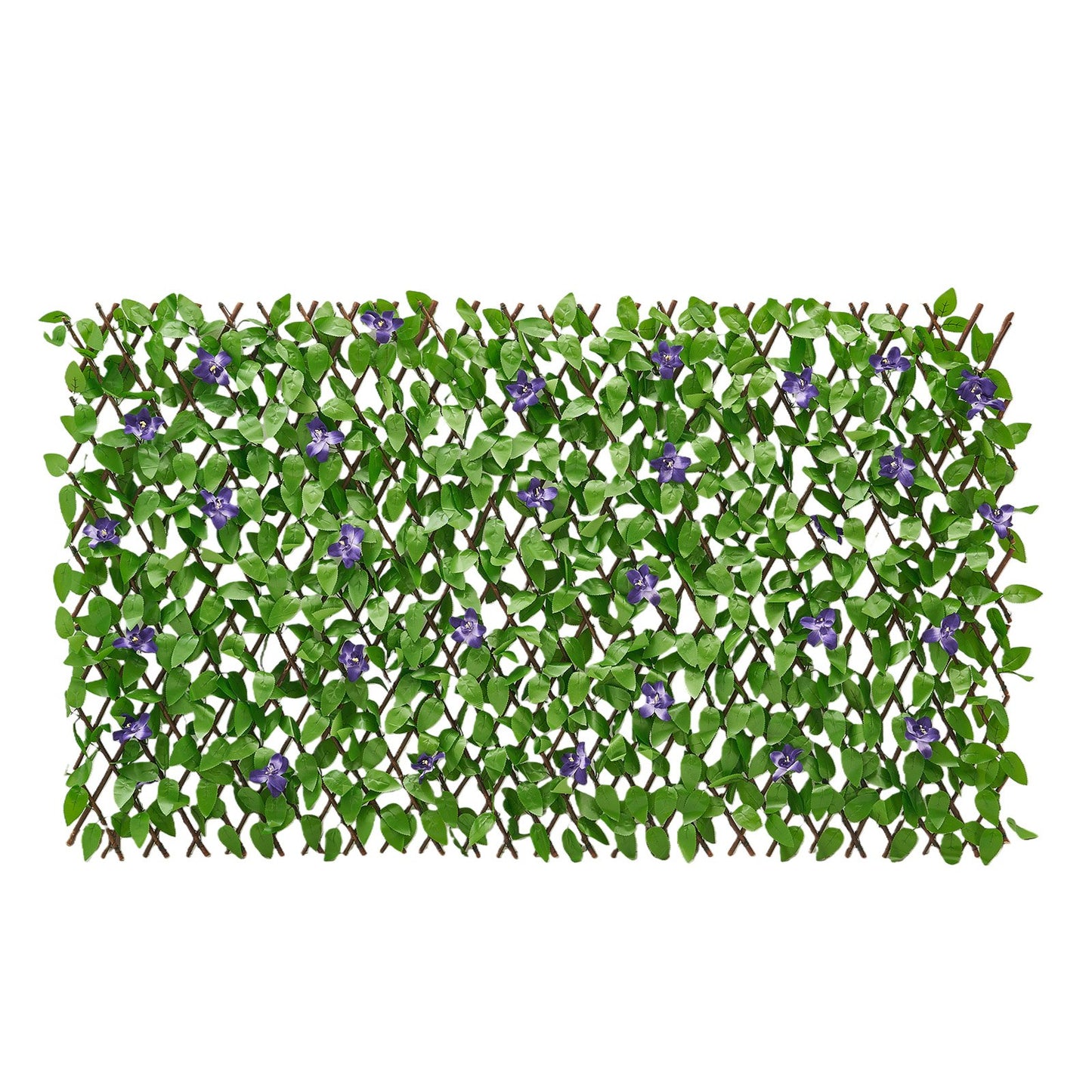 Expandable Fence Privacy Screen, 64.9 x 310 cm Expand Artificial Plant Wall, Realistic Artificial Ivy Panel with 50 Zip Ties, Decorative Faux Greenery Backdrop Hedges for Balcony Patio Outdoor