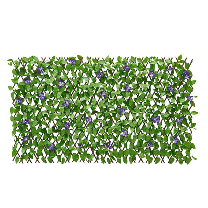 Expandable Fence Privacy Screen, 64.9 x 310 cm Expand Artificial Plant Wall, Realistic Artificial Ivy Panel with 50 Zip Ties, Decorative Faux Greenery Backdrop Hedges for Balcony Patio Outdoor