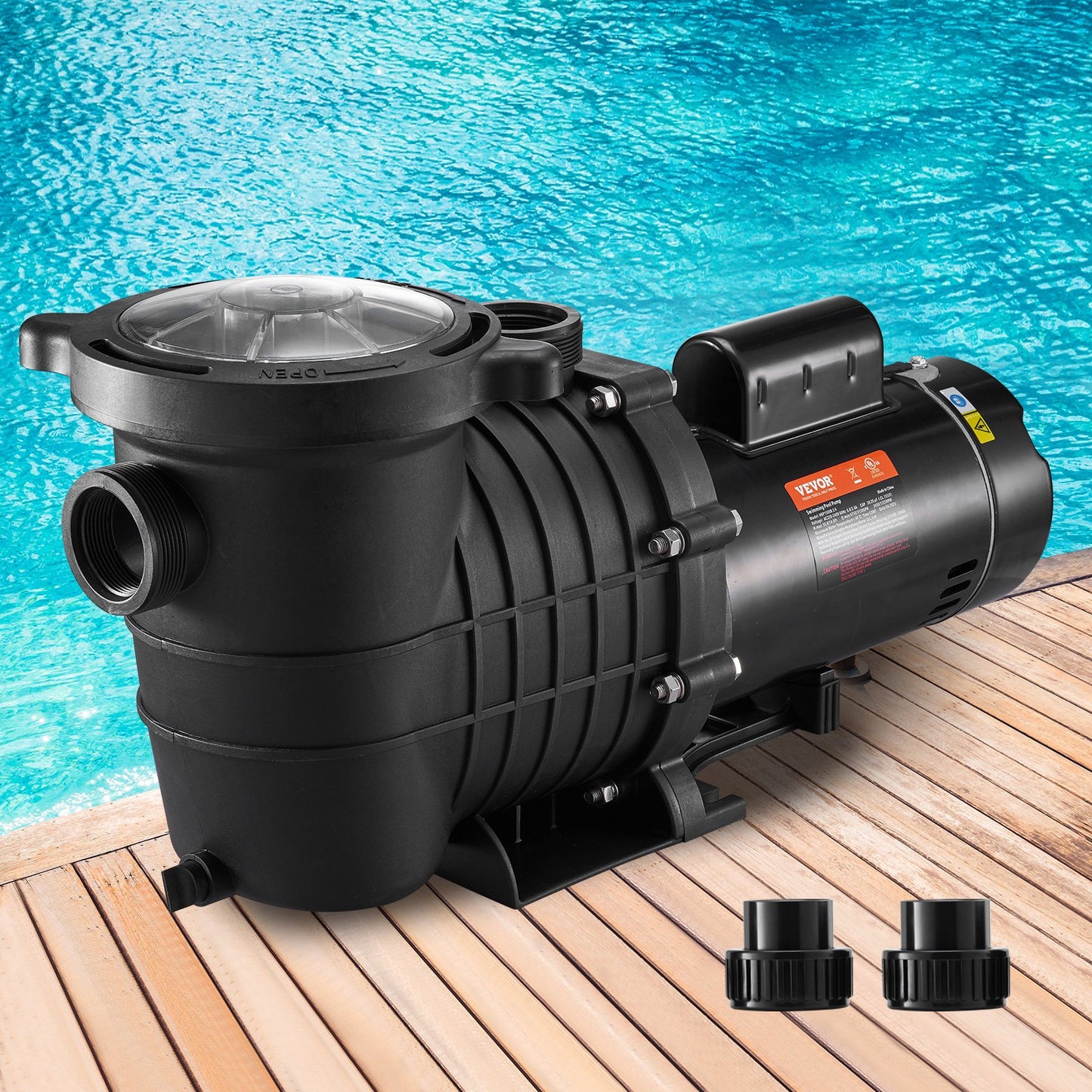 Pool Pump 2.0HP 230V, Variable Dual Speed Pumps 1500W, 5520 GPH Max Flow, Powerful Self-priming Swimming Pool Motor for Above Ground Pool, with Strainer Filter Basket, ETL Certification