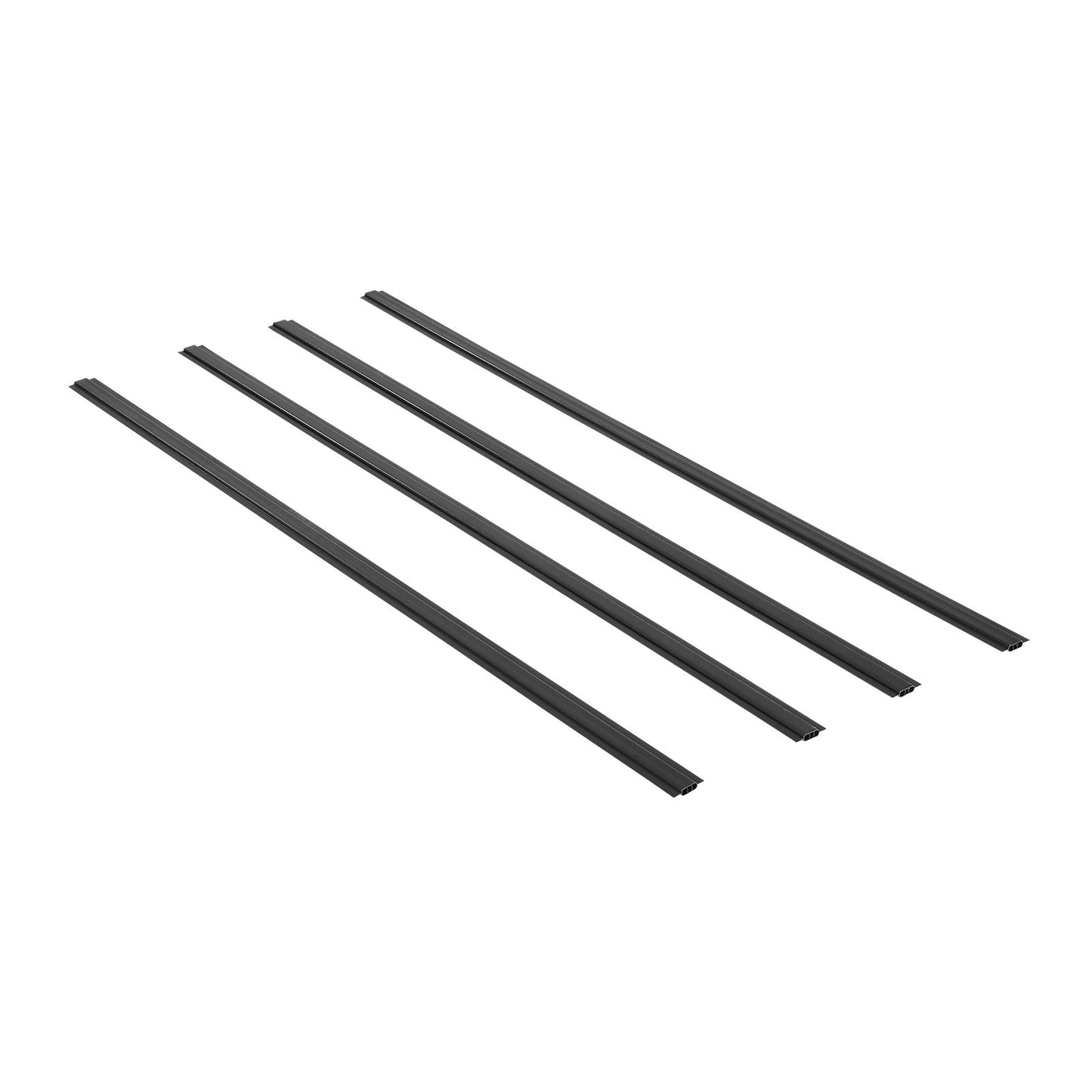 Bottom Locking Privacy Slats, Double-Wall Vertical Bottom-Locking Slats with Wings for Chain-Link Fence, High-Density HDPE Chain Link Slats Ideally Fit 1.8 m High Fence for Garden Farm(Black)