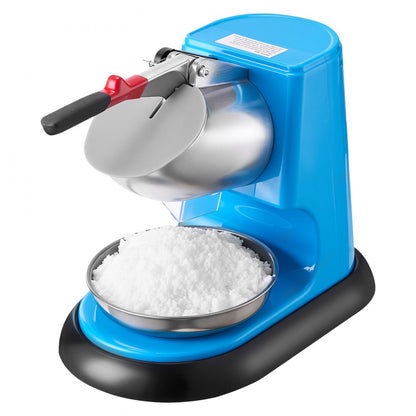 VEVOR Commercial Ice Crusher 100KG/H Electric Snow Cone Maker Shaved Ice Blue