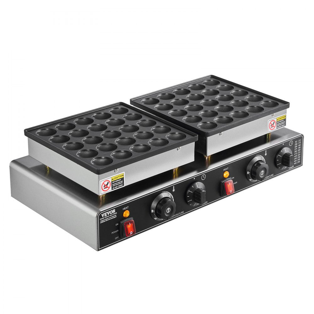 50PCS Mini Dutch Pancake Maker Commercial Dorayaki Baker Non-stick 1800W