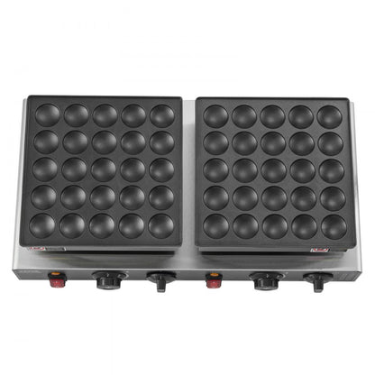 50PCS Mini Dutch Pancake Maker Commercial Dorayaki Baker Non-stick 1800W