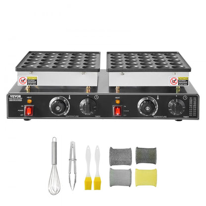 50PCS Mini Dutch Pancake Maker Commercial Dorayaki Baker Non-stick 1800W