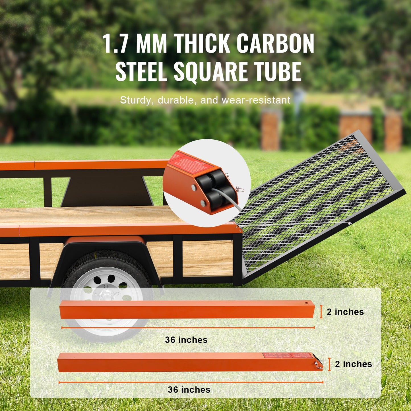 VEVOR 2-Sided Trailer Tailgate Lift Assist, 163 kg Load Capacity, Compatible with