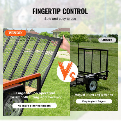 VEVOR 2-Sided Trailer Tailgate Lift Assist, 163 kg Load Capacity, Compatible with