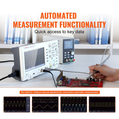 Portable Digital Oscilloscope, 1GS/s, 100MHz, Dual Channel, 1.4 kg, LCD Display