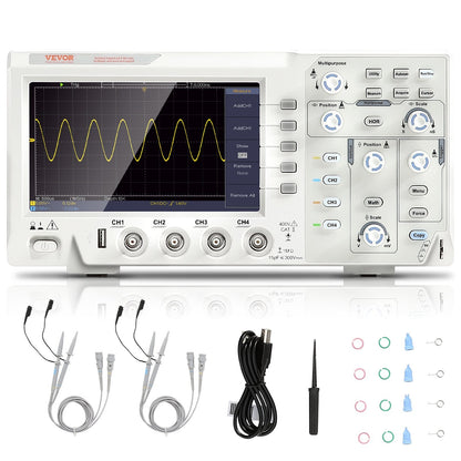 100MHz Bandwidth Portable Oscilloscope with 1GS/s Sampling Rate, 4 Channels