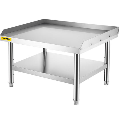 Stainless Steel Grill Stand Table with Adjustable Undershelf, 450 kg Capacity