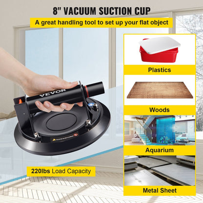 Heavy-Duty Vacuum Glass Lifter with 100 kg Capacity and 20 cm Diameter