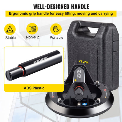 Heavy-Duty Vacuum Glass Lifter with 100 kg Capacity and 20 cm Diameter