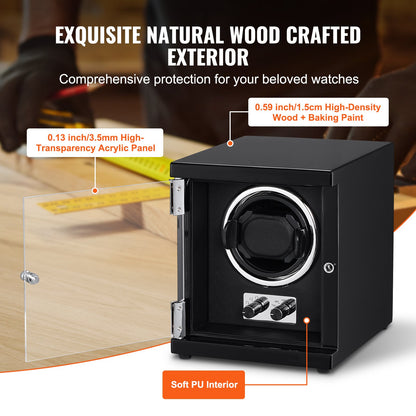 VEVOR Watch Winder, Single Watch Winder for Men's and Women's Automatic Watch, with