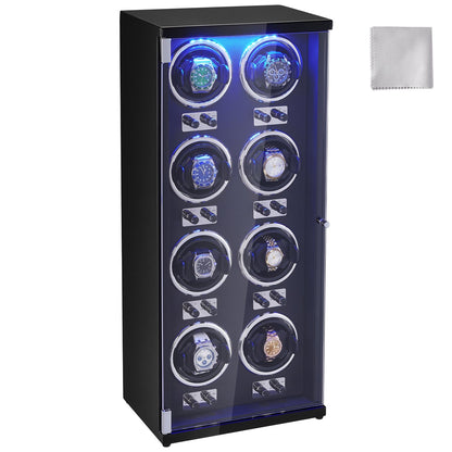 VEVOR Watch Winder, Watch Winder for 8 Men's and Women's Automatic Watches, with