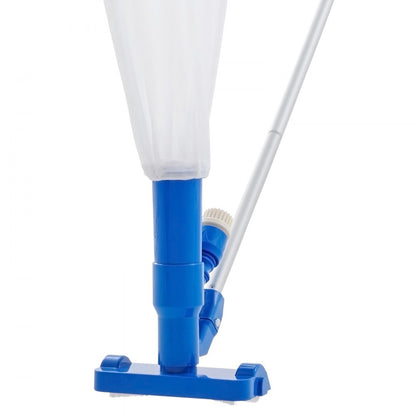 Portable Pool Vacuum, Handheld Pool Vacuum Cleaner with 3 Scrub Brushes & 6 Sections Pole, Swimming Pool Jet Cleaner for Above Ground Pool, Inflatable Pool, Spas, Ponds & Fountains