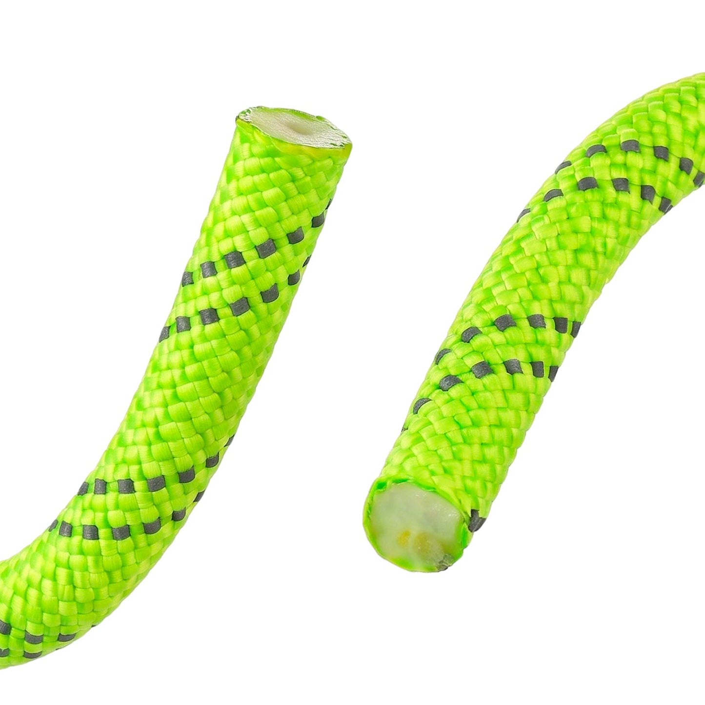 Double Braided Polyester Rope 12.7 mm x 36 m Arborist Rigging Rope, for Tree Work, Heavy Duty 11 Strands, 1678 kg High Breaking Strength, Outdoor Climbing Towing Swing Pulling Cord, Green