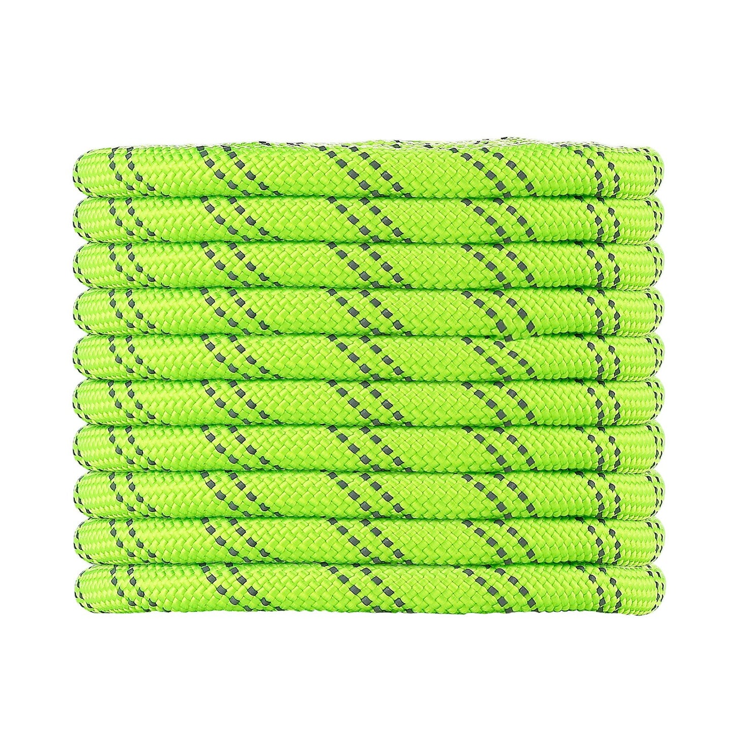 Double Braided Polyester Rope 12.7 mm x 36 m Arborist Rigging Rope, for Tree Work, Heavy Duty 11 Strands, 1678 kg High Breaking Strength, Outdoor Climbing Towing Swing Pulling Cord, Green