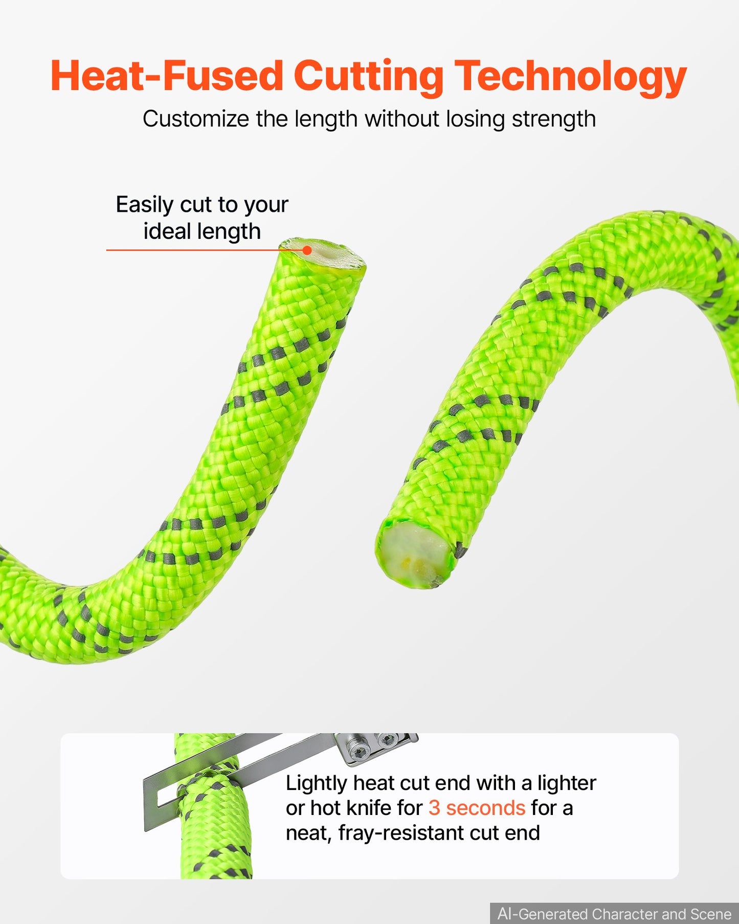 Double Braided Polyester Rope 19.1 mm x 67 m Arborist Rigging Rope, for Tree Work, Heavy Duty 26 Strands, 8800 kg High Breaking Strength, Outdoor Climbing Towing Swing Pulling Cord, Green